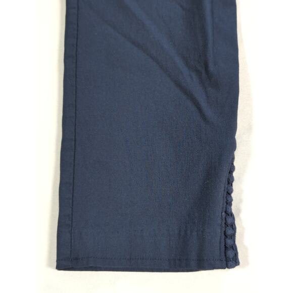 Van Heusen Womens 4 Black Stretch Dress Pants Ankle Slit Trim Career Work - Picture 9 of 13